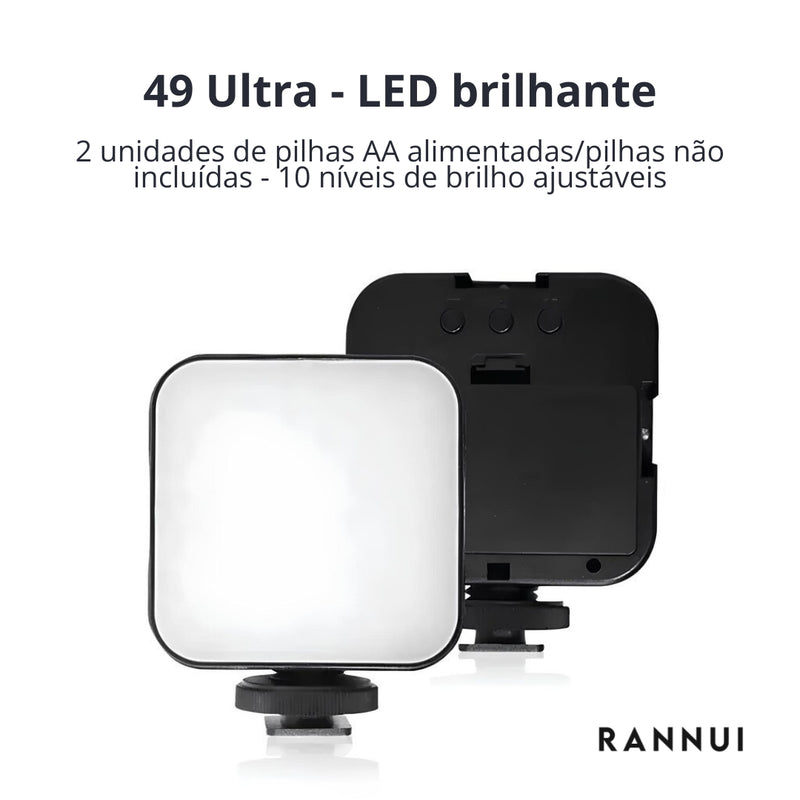 Kit Rannui Criador Pro: Suporte de Celular, Câmera, Tripé, LED e Microfone