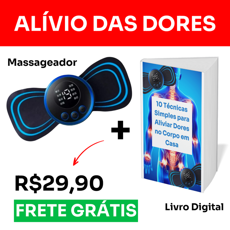 Massageador Portátil Alívio Total + Livro Digital